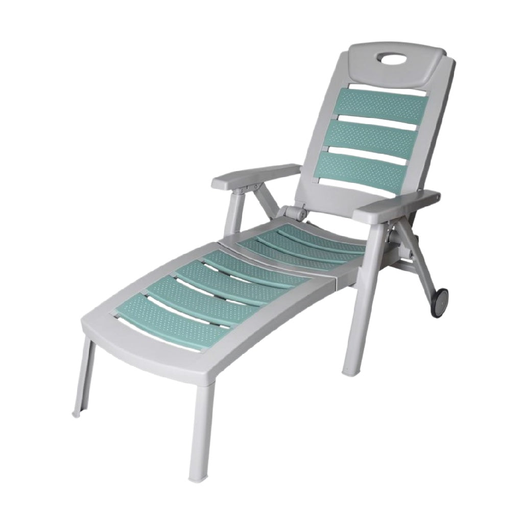 Adjustable Reclining Lounge Chair with Breathable Mesh Fabric